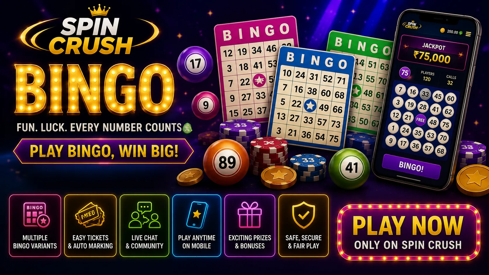 Bingo Online on Spin Crush